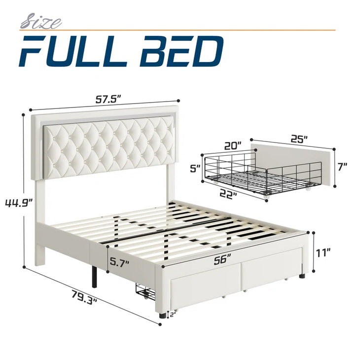 Upholstered Platform Storage Bed by Chantaya