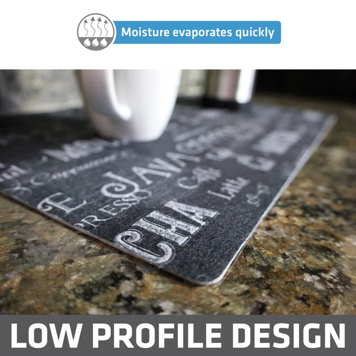 Absorbent Coffee Maker Mat - Decorative Countertop Protection