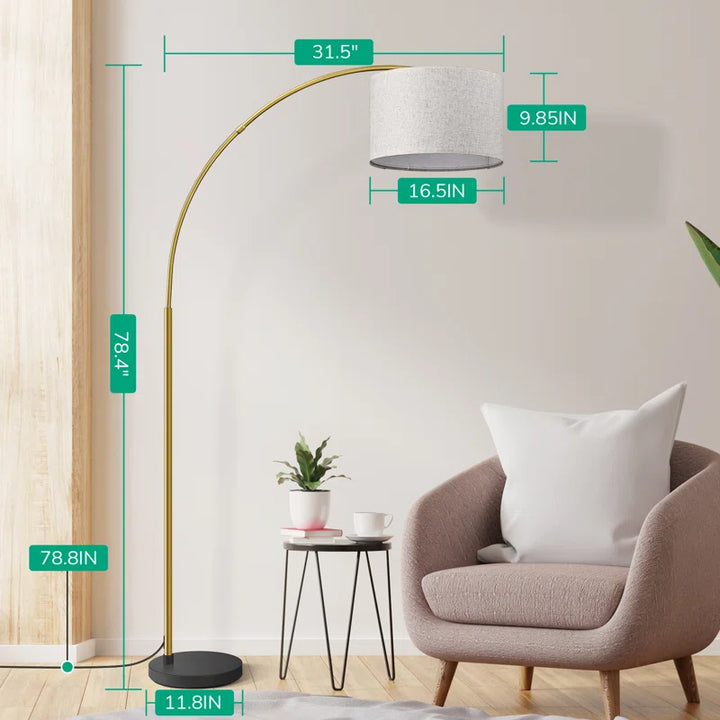 "Contemporary 78.4" Arched Floor Lamp by Salcedo"