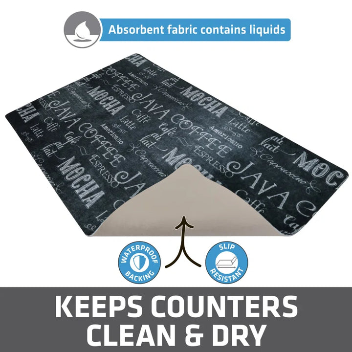 Absorbent Coffee Maker Mat - Decorative Countertop Protection