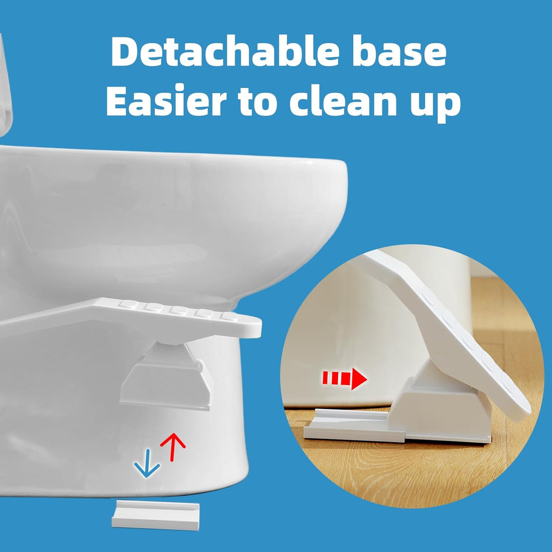 Touch-Free Toilet Seat Lifter with Foot Pedal and Waterproof Adhesive