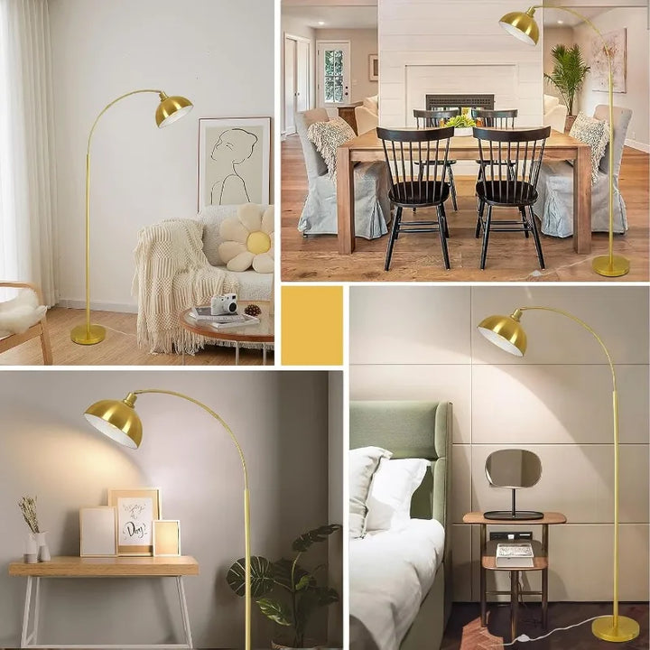 Modern Arc Floor Lamp with Adjustable Hanging for Living Room