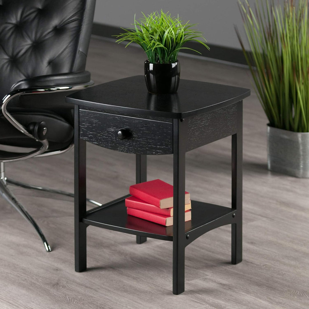 Basics Solid Wood End Table Nightstand