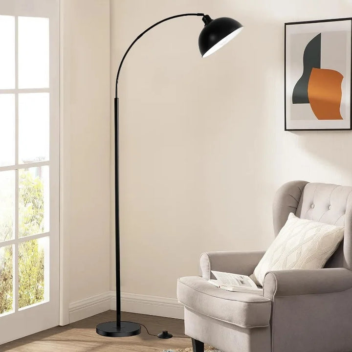 Modern Arc Floor Lamp with Adjustable Hanging for Living Room