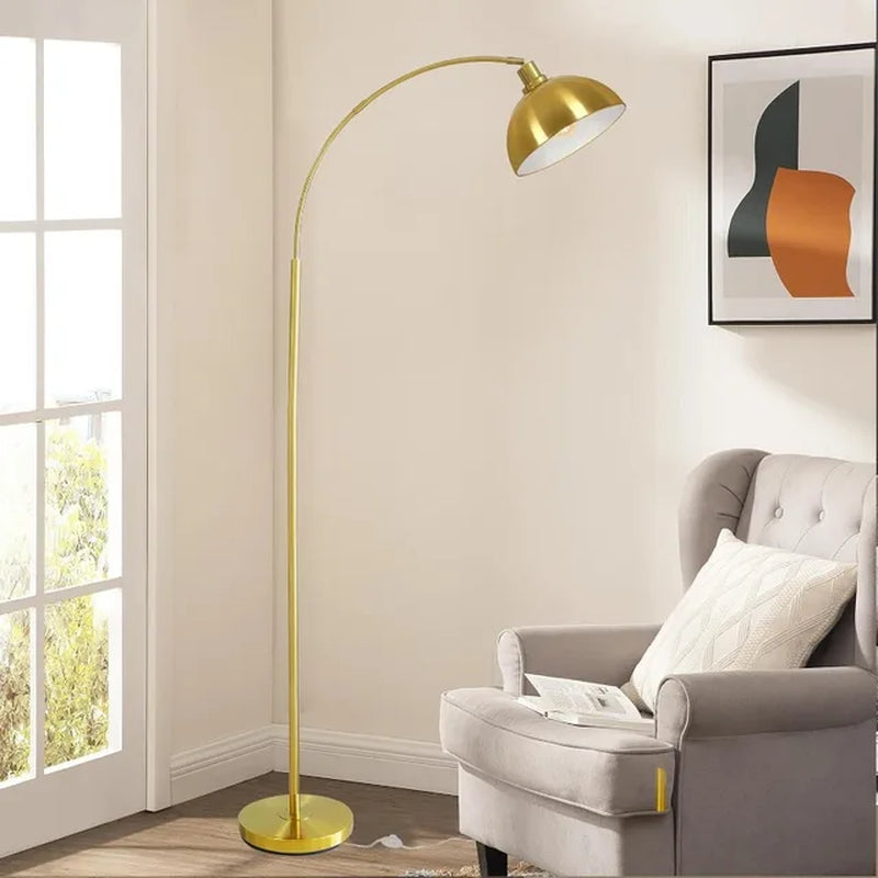 Modern Arc Floor Lamp with Adjustable Hanging for Living Room