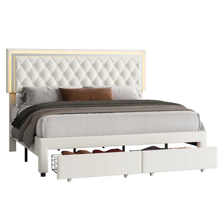 Upholstered Platform Storage Bed by Chantaya